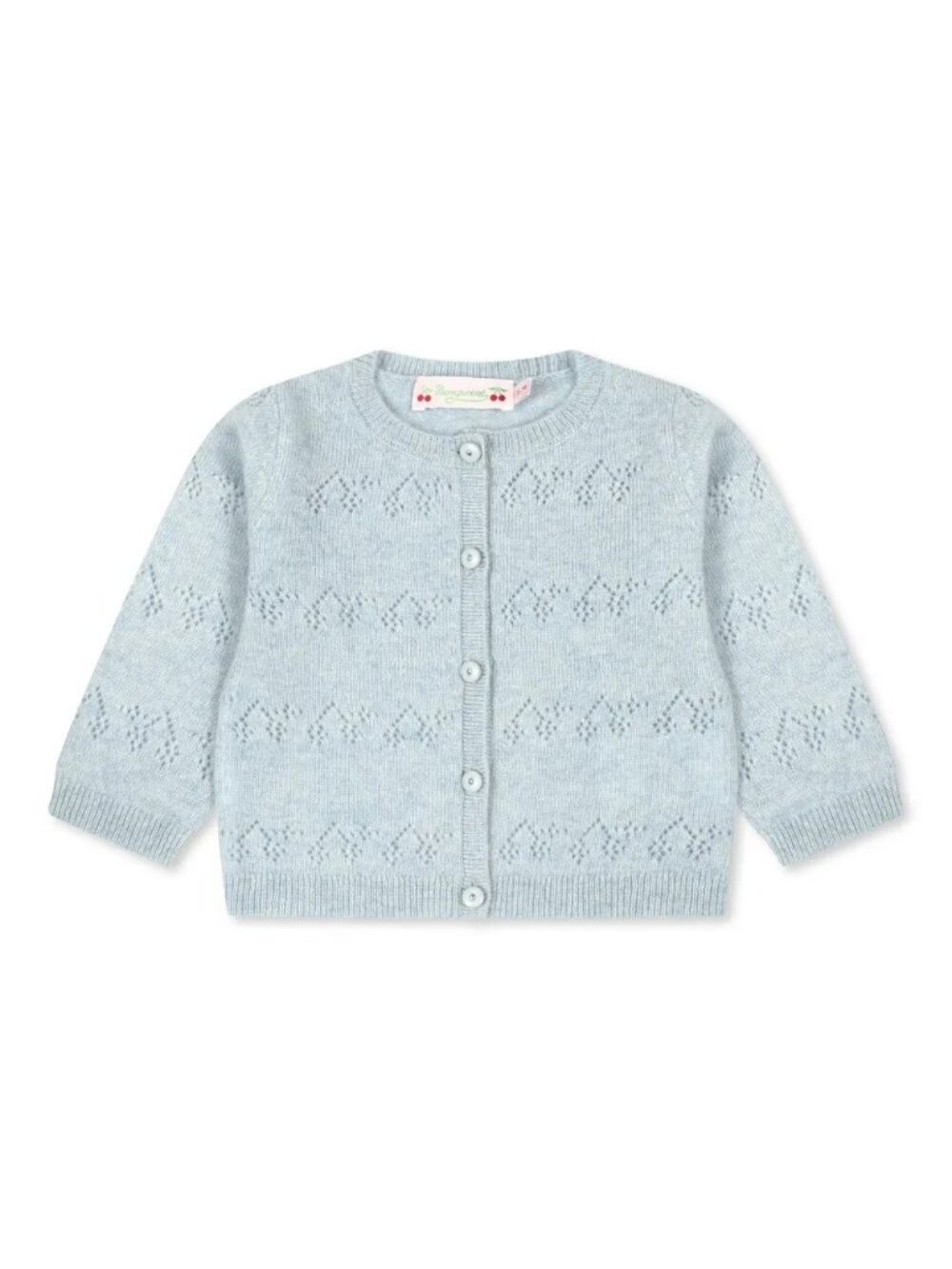 Bonpoint inspired girls light blue wool cardigan size 2